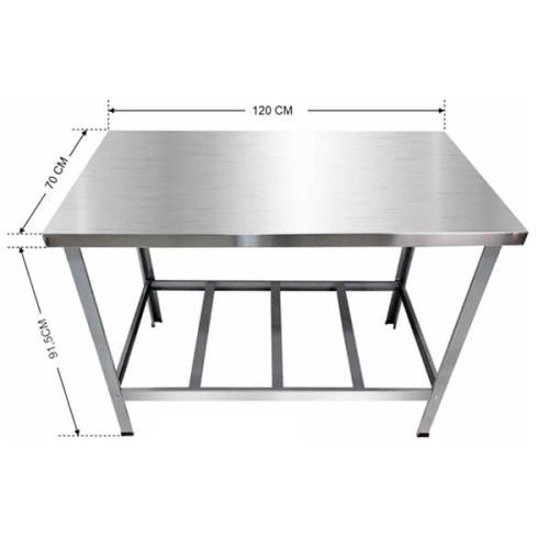 Mesa de Inox Industrial Cefaz 1,20M